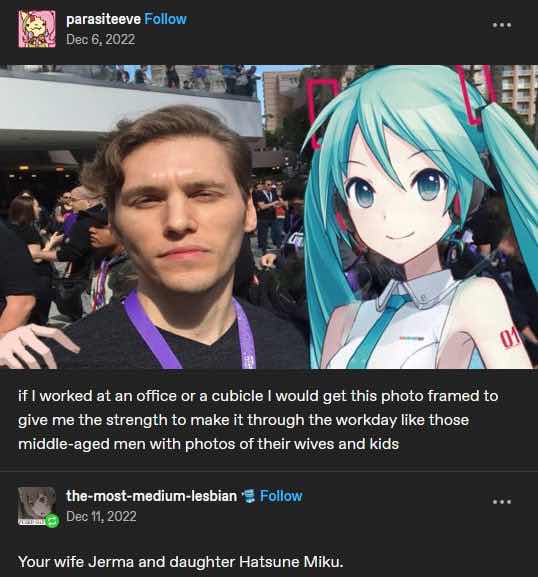 lovely wife jerma and daughter miku 